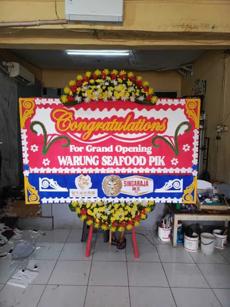 Papan Bunga Ucapan Selamat Pondoh Juntinyuat
